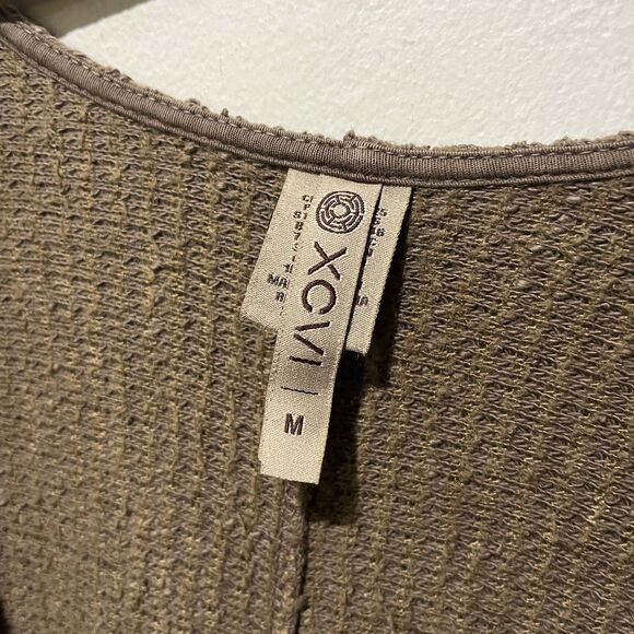 XCVI Cardigan Women’s Medium Green Draped Distressed‎ Boho Grunge Jacket - Picture 3 of 7